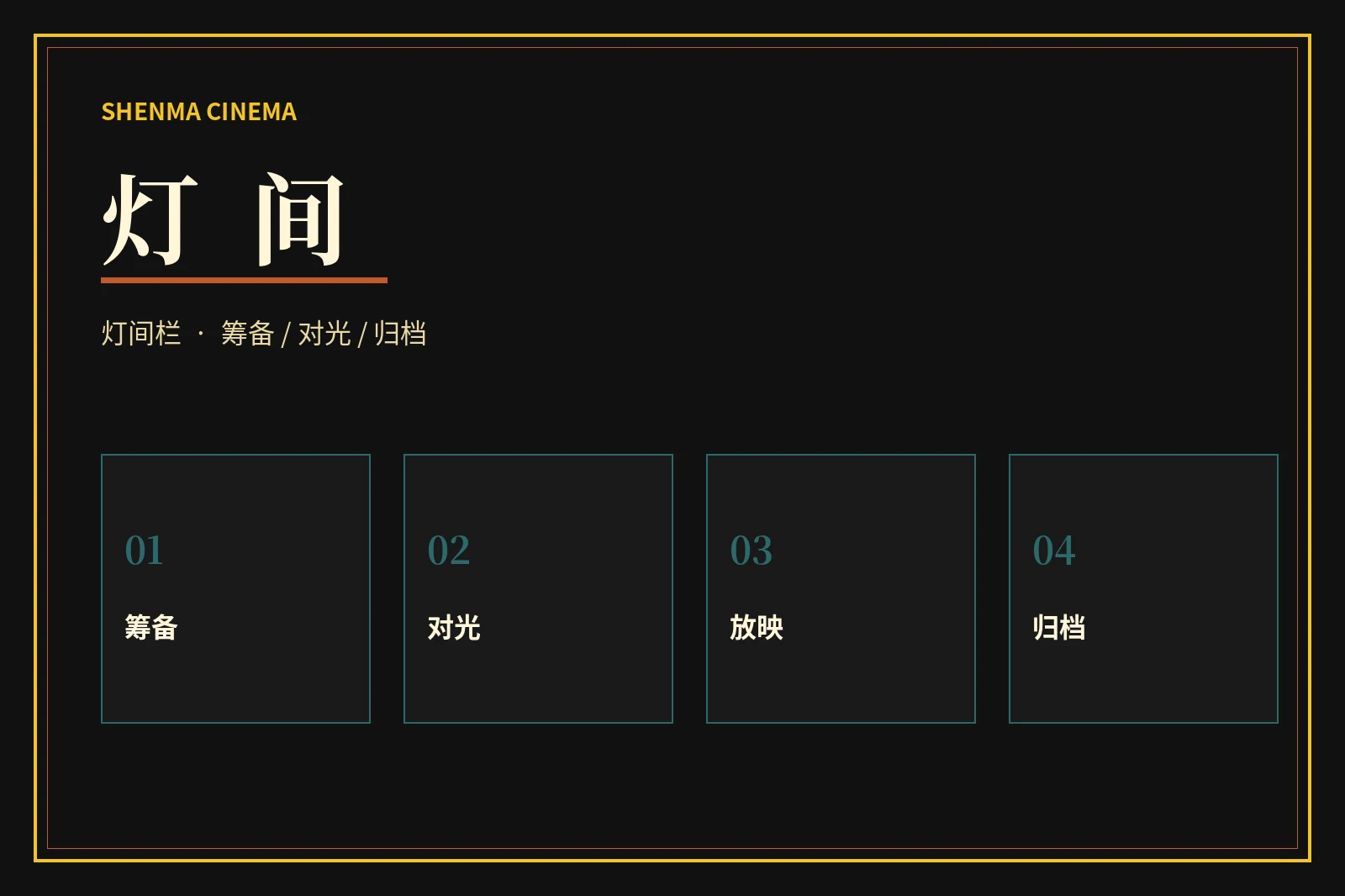灯间栏放映流程